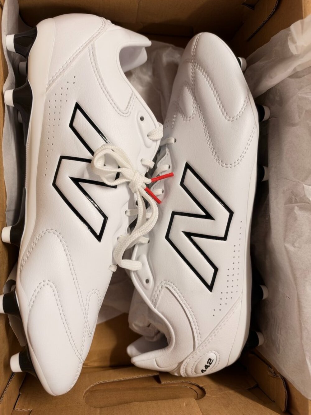 New Balance 442 Pro FG V3 Soccer Cleats White Black Unisex – Brand New